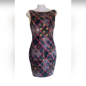 Elegant Multicolor Geometric Dress Women Clothes Women Dress